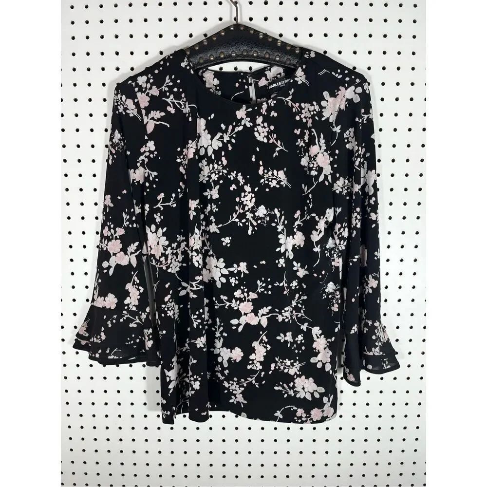 Karl Lagerfeld floral blouse size M